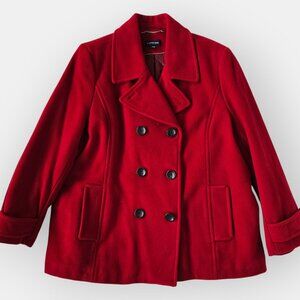 Lands End Plus Size Wool and Cashmere Pea Coat